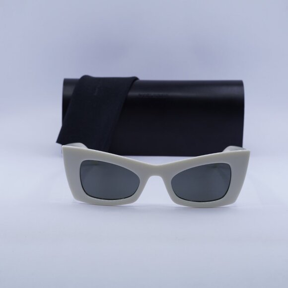 Saint Laurent SL702 003 Cat Eye Sunglasses - Ivory/Grey main image 5